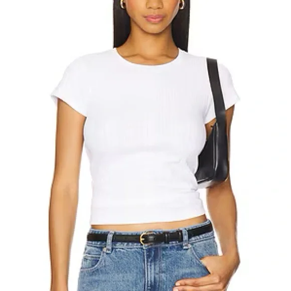 RE/DONE / Hanes Varigated 60s Slim Tee Optic White